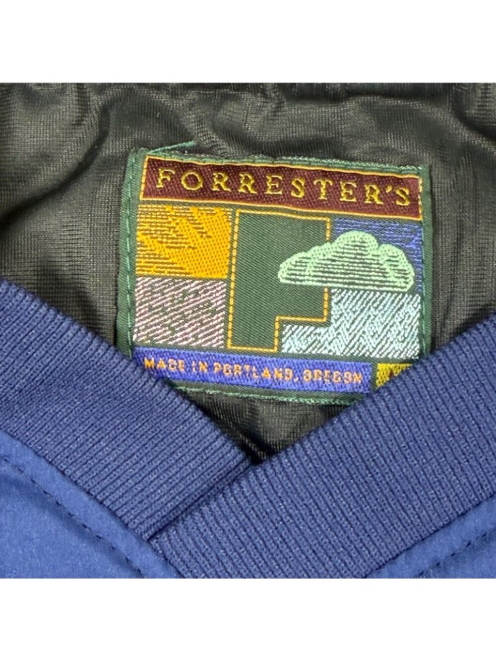 Forrester’s English Turn V-Neck Pullover Windbreaker Jacket Blue Mens M - Picture 3 of 9